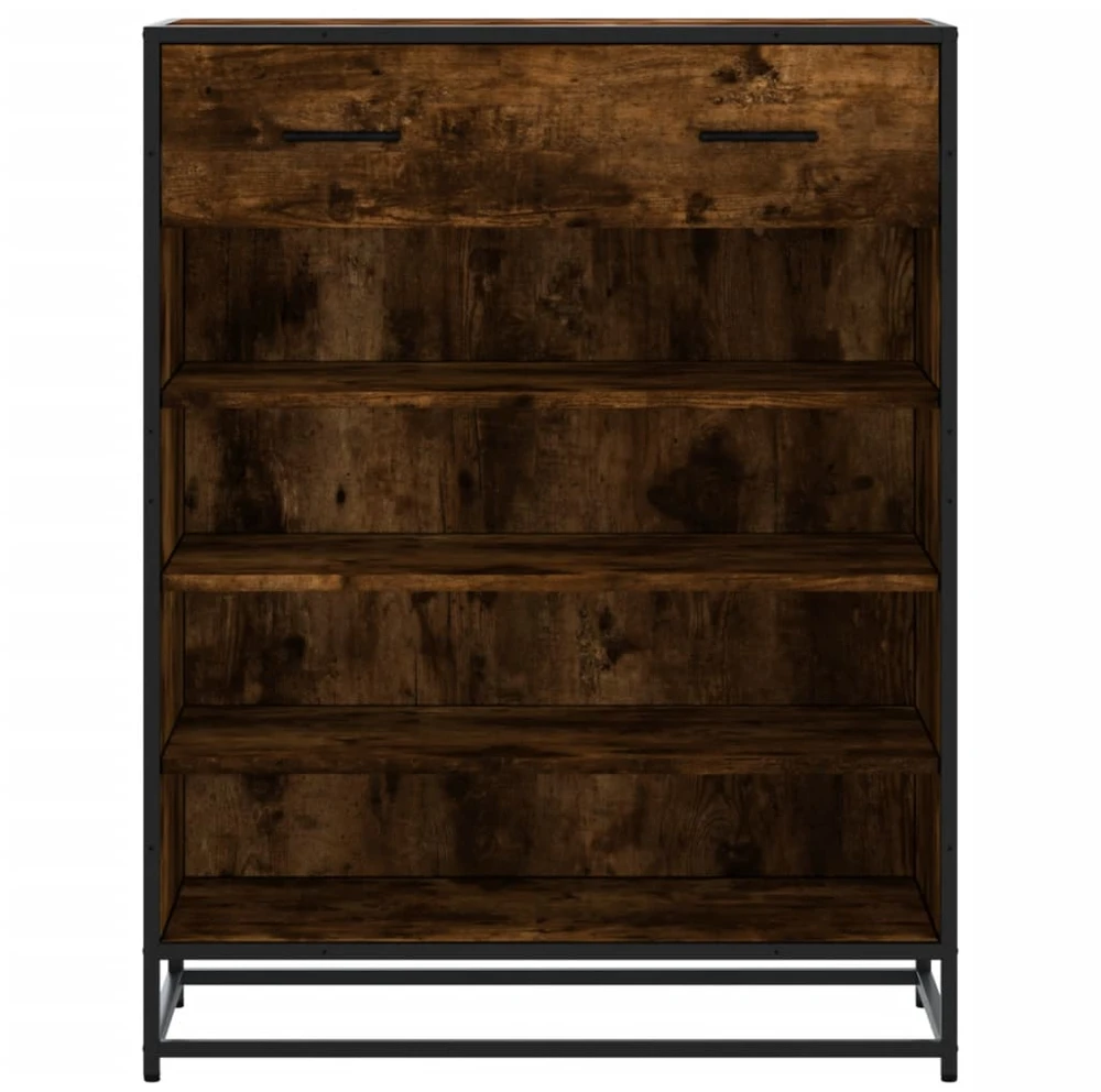 Spintelė batams, dūminio ąžuolo, 75x38x97,5cm, mediena/metalas