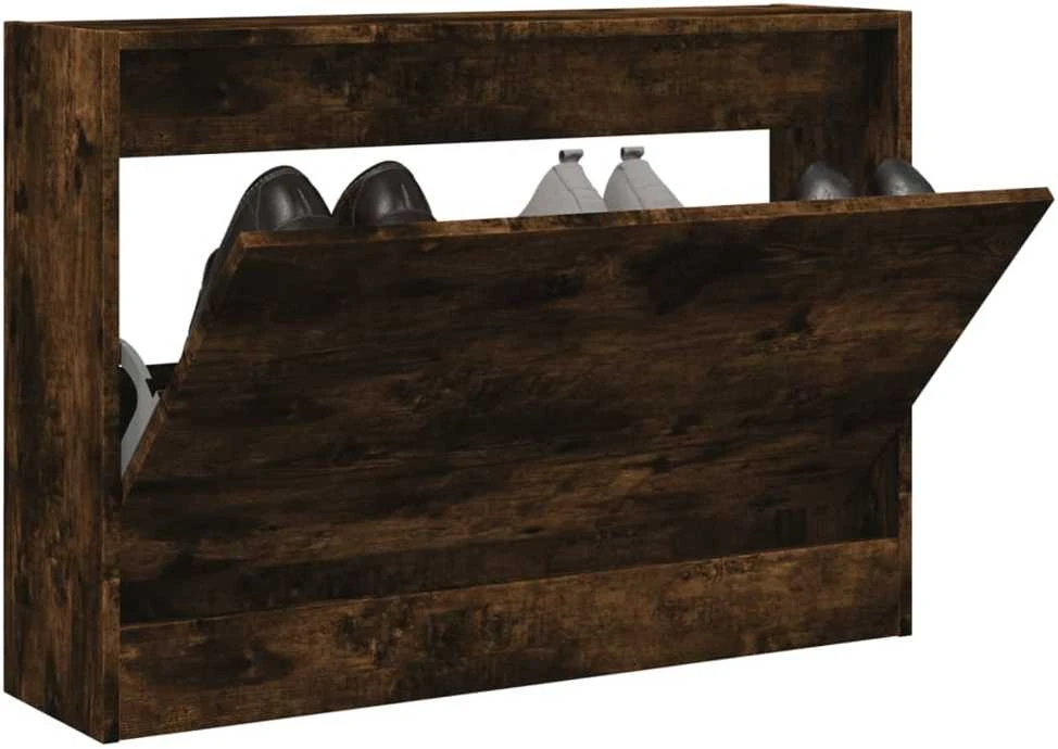 Spintelė batams, dūminio ąžuolo, 80x21x57cm, apdirbta mediena