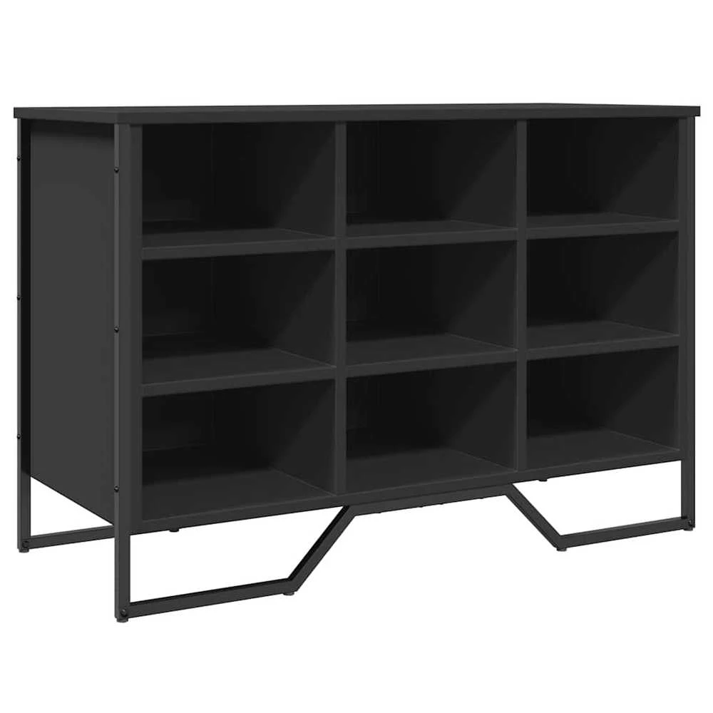 Spintelė batams, juodos spalvos, 90x38x61,5cm, apdirbta mediena