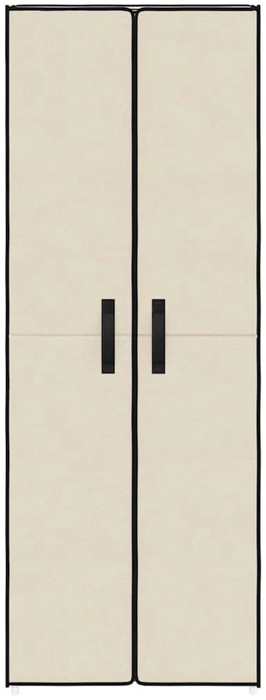 Spintelė batams, kreminės spalvos, 60x30x166cm, audinys