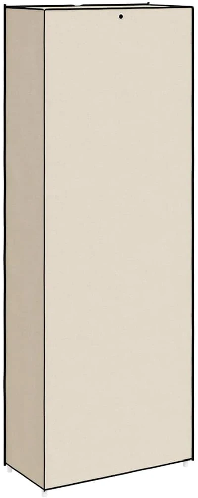 Spintelė batams, kreminės spalvos, 60x30x166cm, audinys