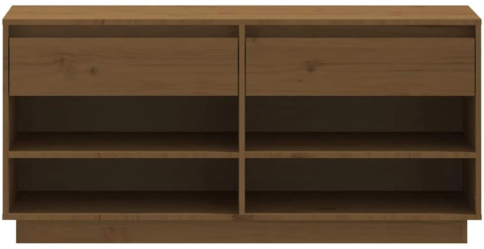 Spintelė batams, medaus ruda, 110x34x52cm, pušies masyvas