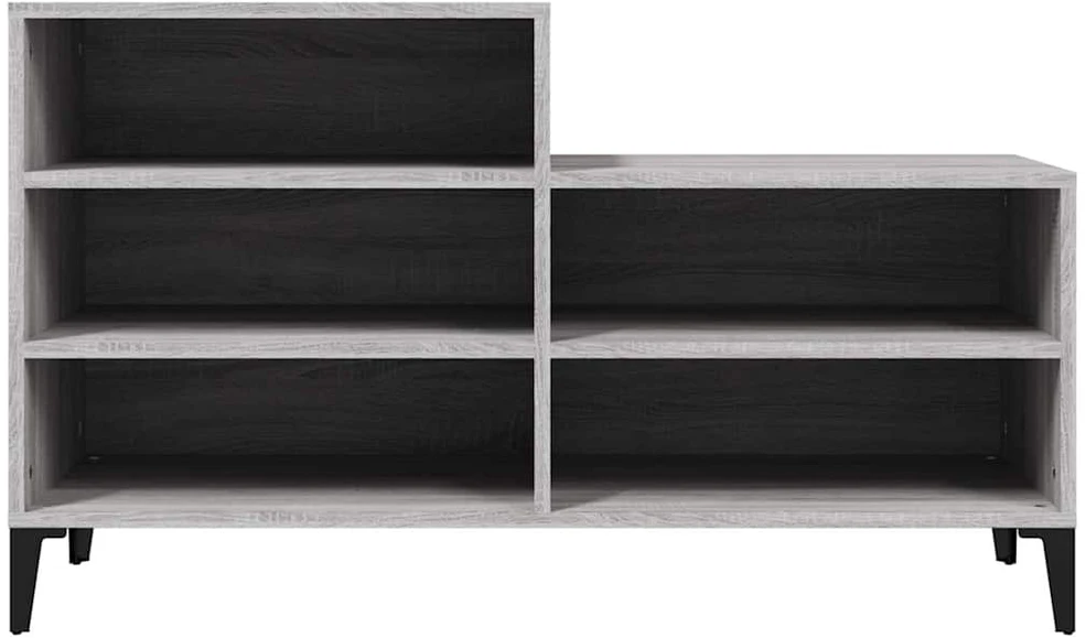 Spintelė batams, pilka ąžuolo, 102x36x60cm, apdirbta mediena