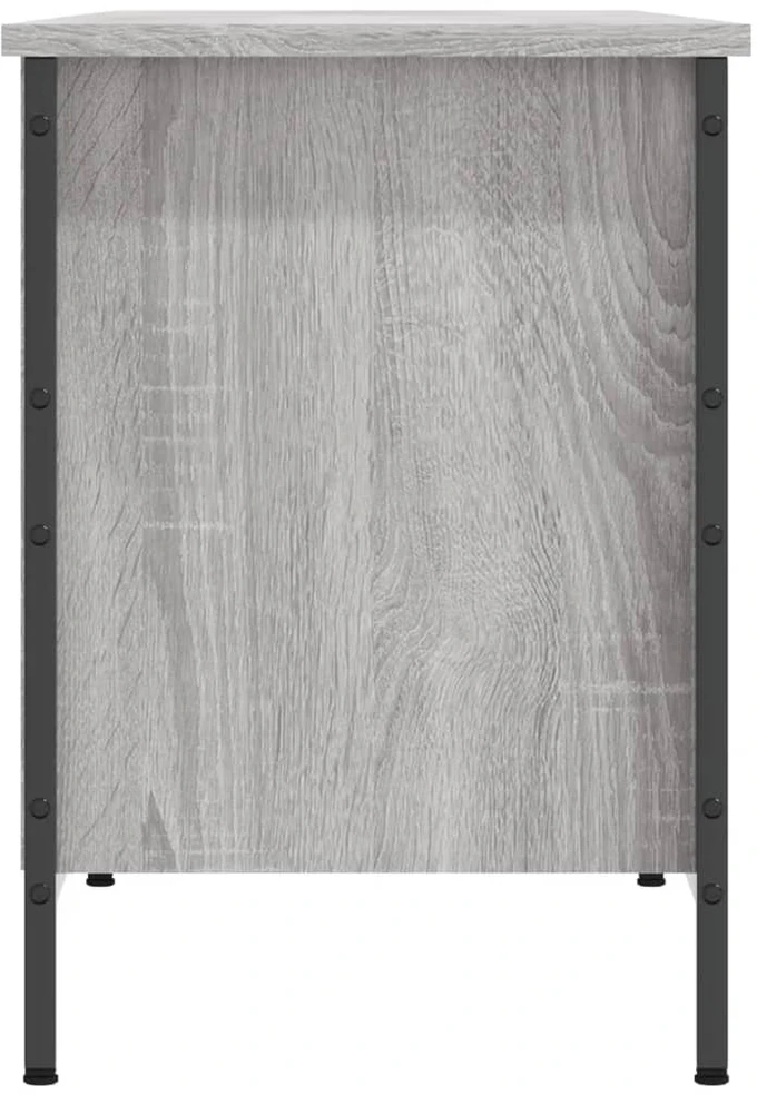 Spintelė batams, pilka ąžuolo, 131x35x50cm, apdirbta mediena