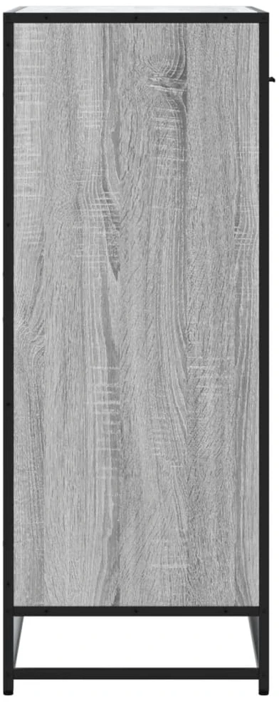 Spintelė batams, pilka ąžuolo, 75x38x97,5cm, mediena ir metalas