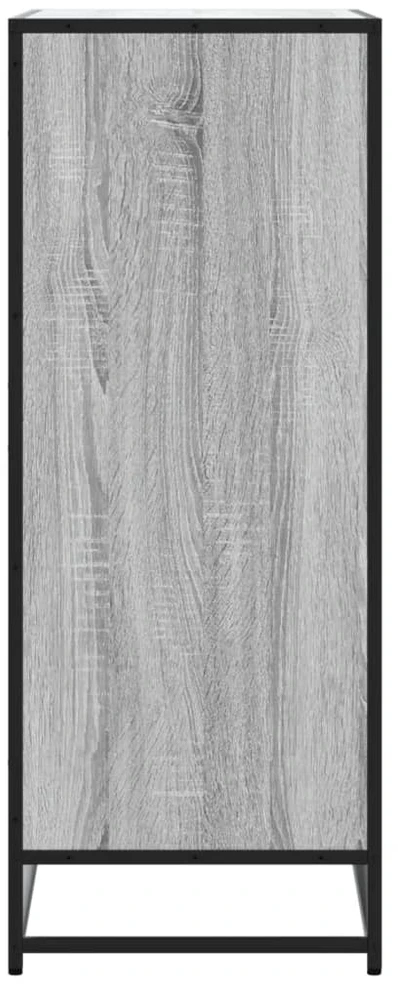 Spintelė batams, pilka ąžuolo, 75x38x97,5cm, mediena ir metalas