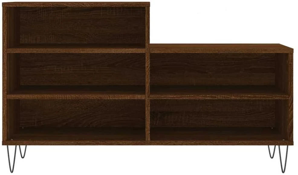 Spintelė batams, ruda ąžuolo, 102x36x60cm, apdirbta mediena