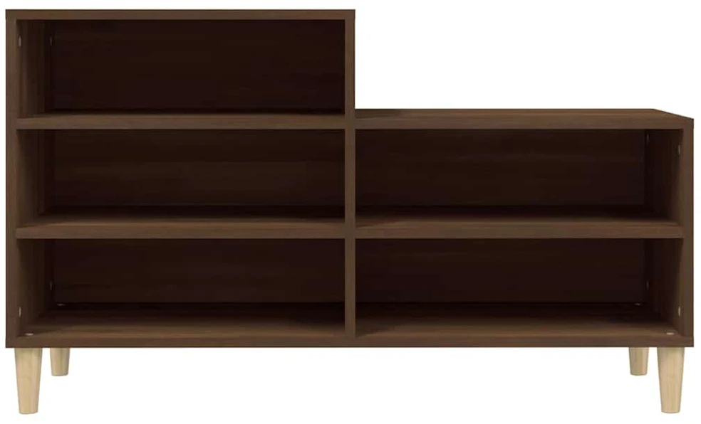 Spintelė batams, ruda ąžuolo, 102x36x60cm, apdirbta mediena