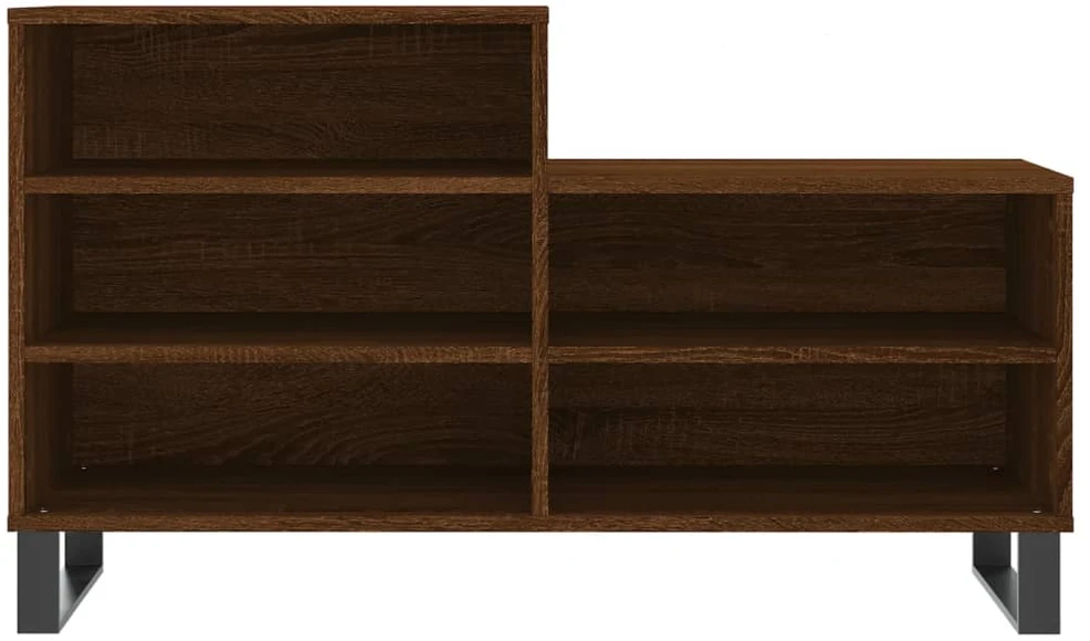 Spintelė batams, ruda ąžuolo, 102x36x60cm, apdirbta mediena