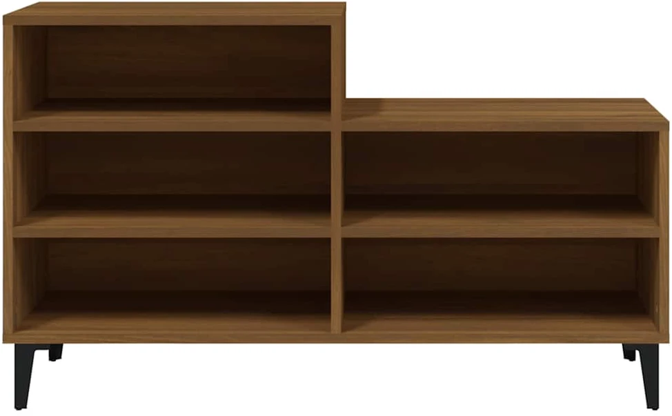 Spintelė batams, ruda ąžuolo, 102x36x60cm, apdirbta mediena
