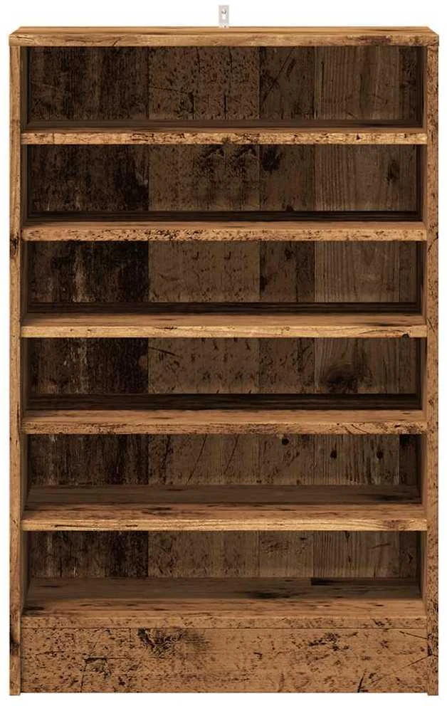 Spintelė batams, sendintos medienos, 60x35x92cm, MDP