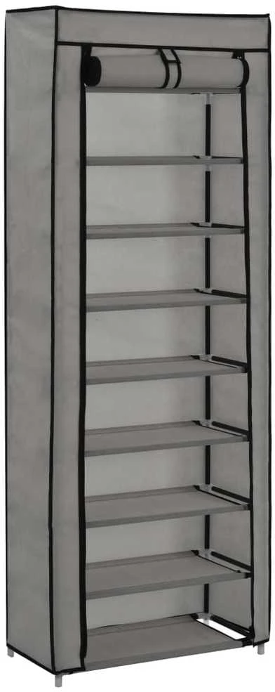 Spintelė batams su apdangalu, pilkos sp., 57x29x162cm, aud.