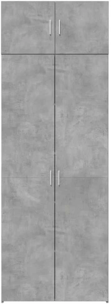 Spintelė daiktams, betono, 80x42,5x225cm, apdirbta mediena