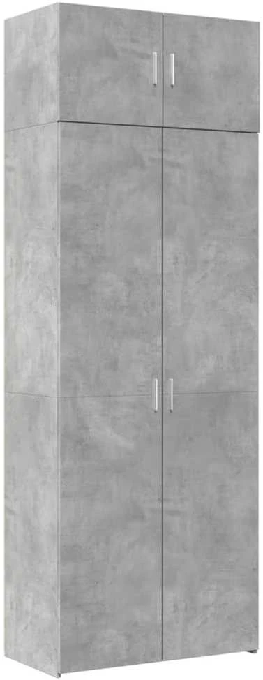 Spintelė daiktams, betono, 80x42,5x225cm, apdirbta mediena