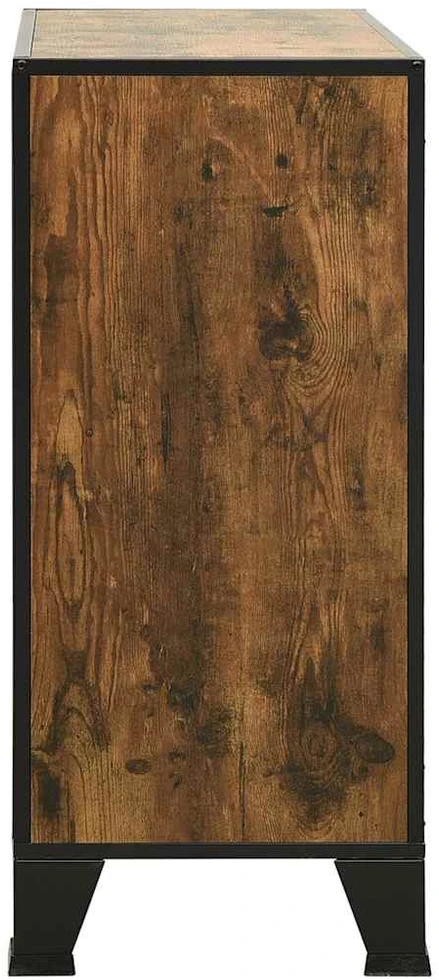Spintelė daiktams, kaimiška ruda, 72x36x82cm, metalas ir MDF
