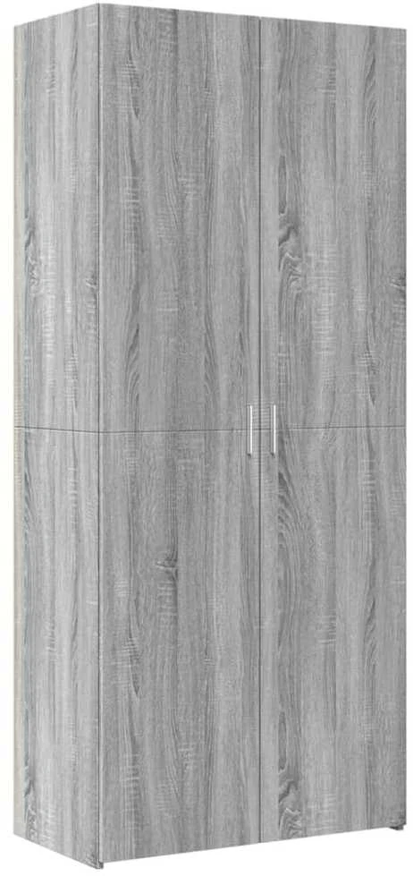 Spintelė daiktams, pilka ąžuolo, 80x42,5x225cm, mediena