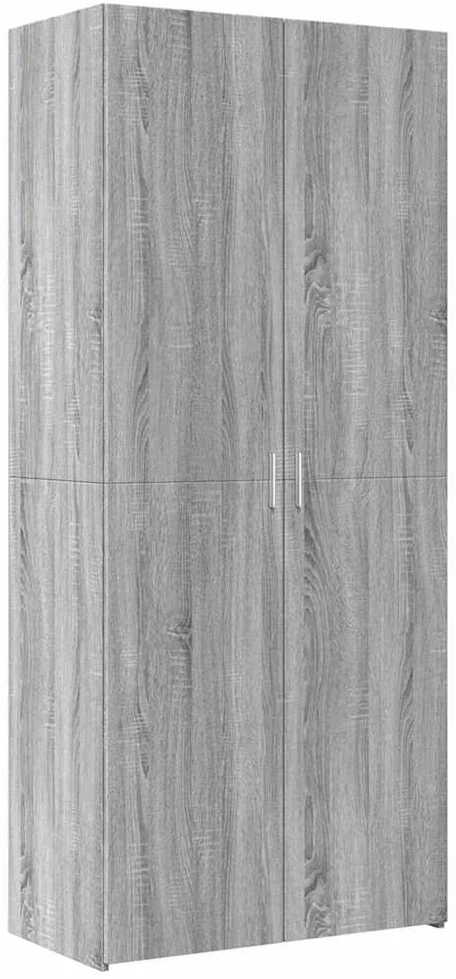 Spintelė daiktams, pilka ąžuolo, 80x42,5x225cm, mediena
