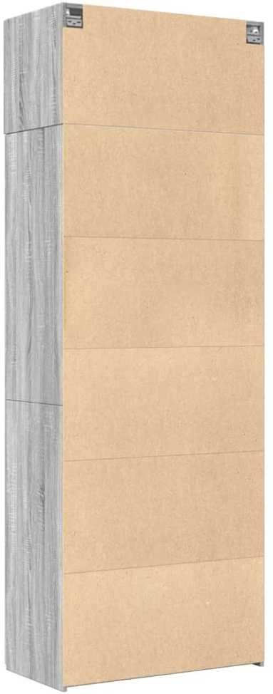 Spintelė daiktams, pilka ąžuolo, 80x42,5x225cm, mediena