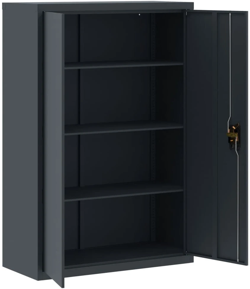 Spintelė dokumentams, antracito spalvos, 90x40x180cm, plienas