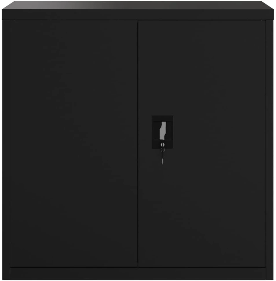 Spintelė dokumentams, juodos spalvos, 90x40x130 cm, plienas