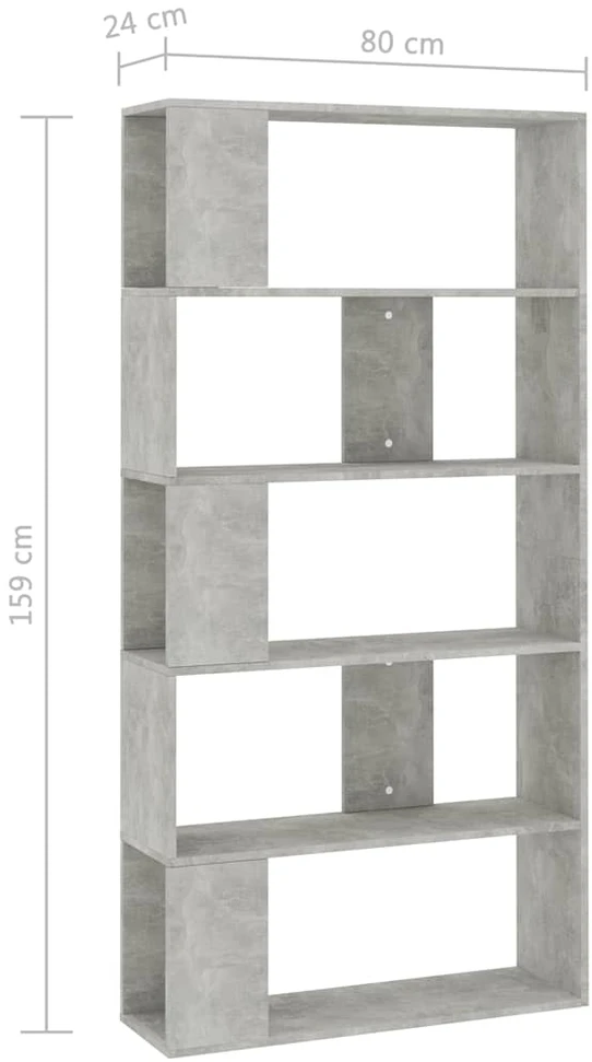 Spintelė/kambario pertvara, betono, 80x24x159cm, mediena