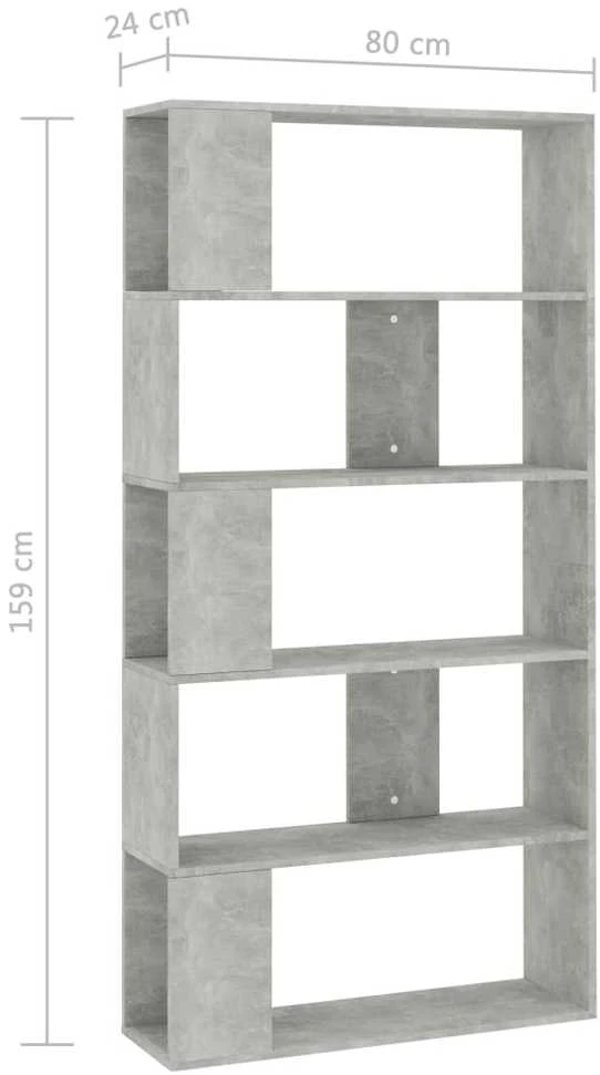 Spintelė/kambario pertvara, betono, 80x24x159cm, mediena