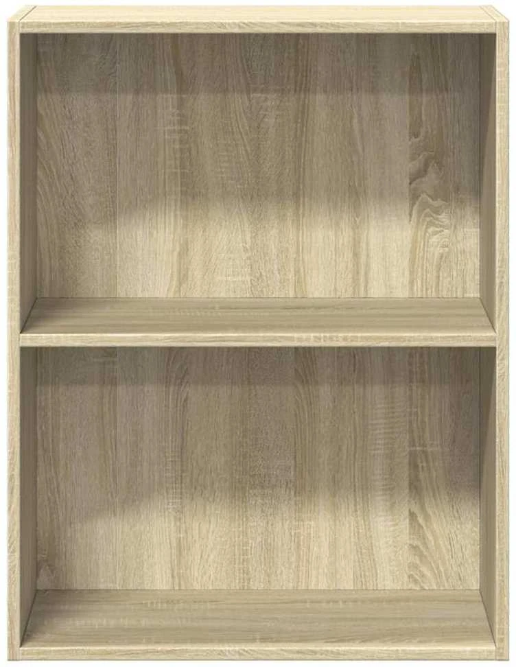 Spintelė knygoms, 2 lentynos, ąžuolo spalvos, 60x30x76,5cm, MDP