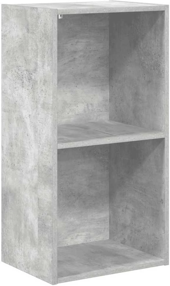 Spintelė knygoms, 2 lentynos, betono pilka, 40x30x76,5cm, MDP