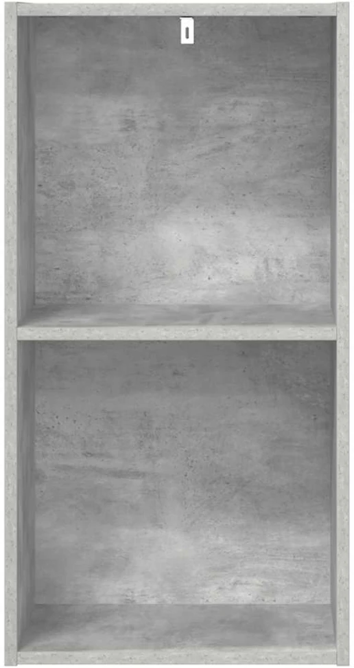 Spintelė knygoms, 2 lentynos, betono pilka, 40x30x76,5cm, MDP