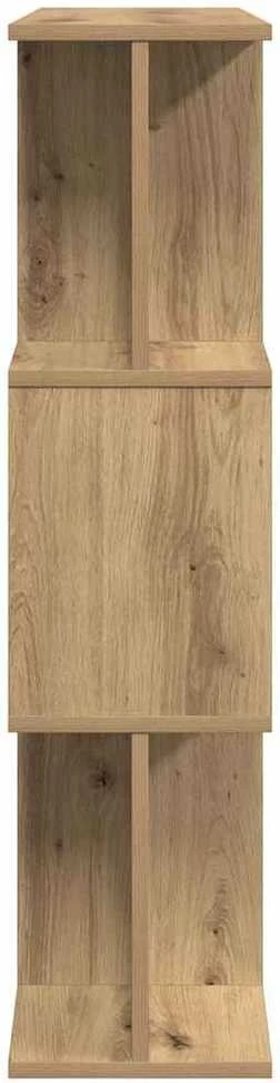 Spintelė knygoms, artisano ąžuolo, 80x24x96cm, apdirbta mediena