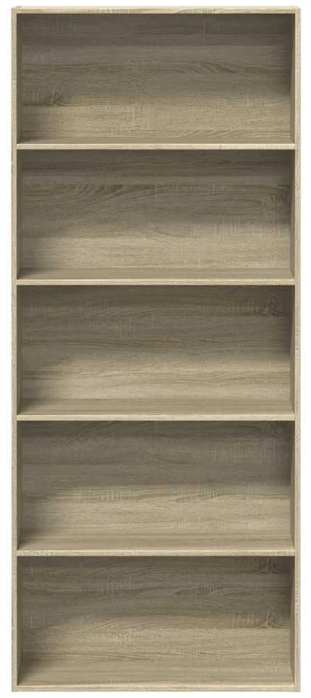 Spintelė knygoms, ąžuolo spalvos, 80x30x189cm, MDP