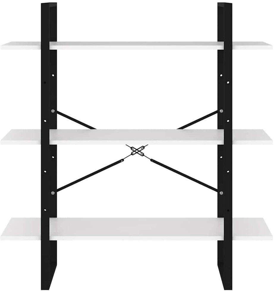 Spintelė knygoms, balta, 100x30x105cm, apdirbta mediena