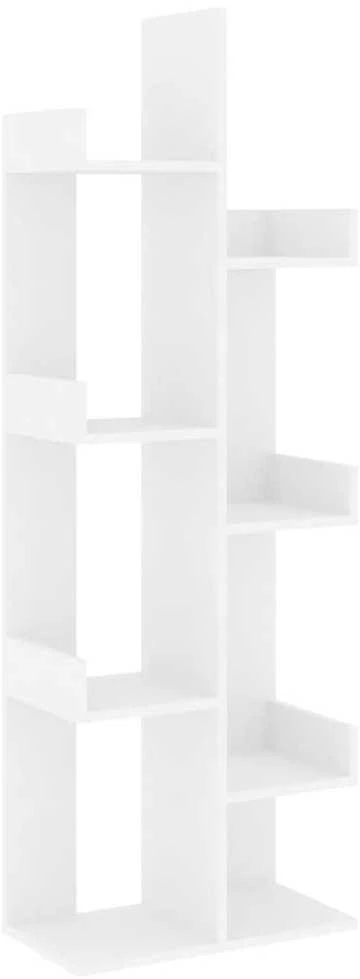 Spintelė knygoms, balta, 48x25,5x140cm, apdirbta mediena