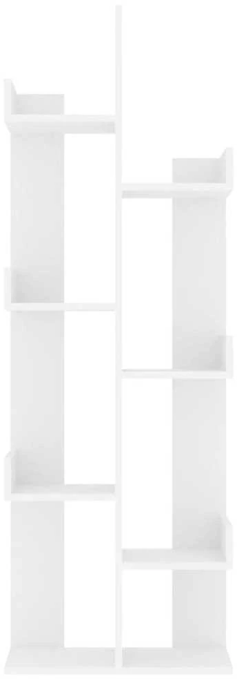 Spintelė knygoms, balta, 48x25,5x140cm, apdirbta mediena