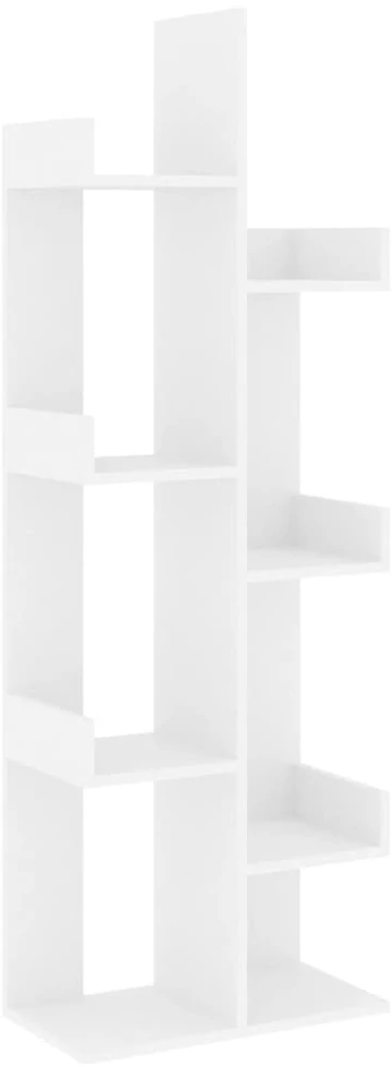 Spintelė knygoms, balta, 48x25,5x140cm, apdirbta mediena