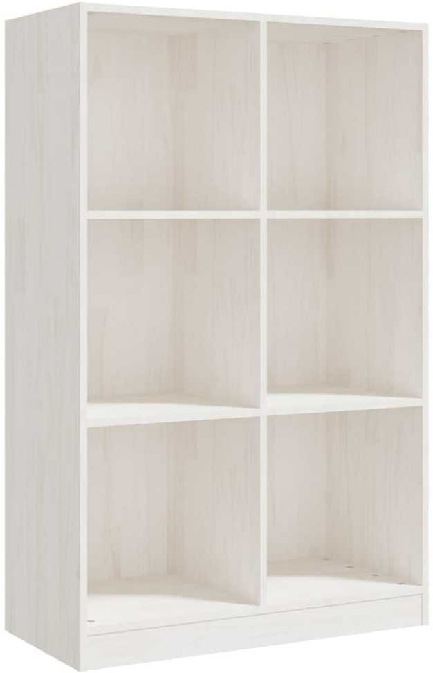 Spintelė knygoms, balta, 70x33x110cm, pušies medienos masyvas