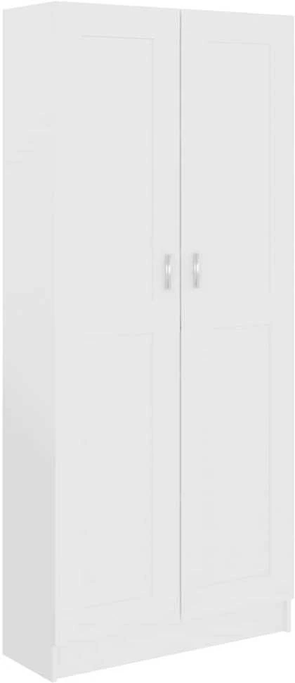 Spintelė knygoms, balta, 82,5x30,5x185,5cm, apdirbta mediena