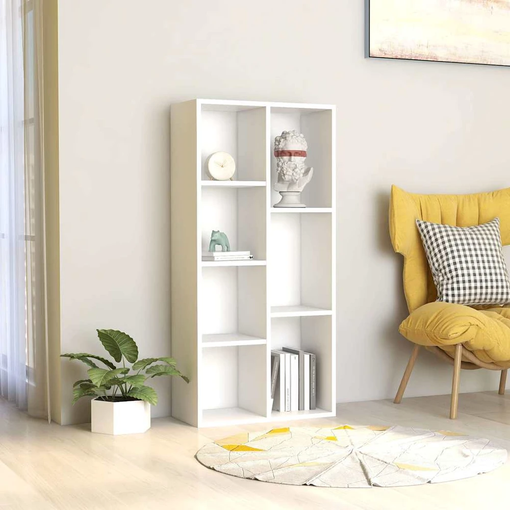 Spintelė knygoms, baltos spalvos, 50x25x106cm, apdirbta mediena