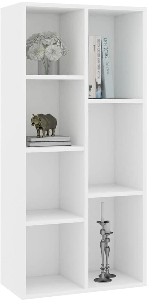 Spintelė knygoms, baltos spalvos, 50x25x106cm, apdirbta mediena