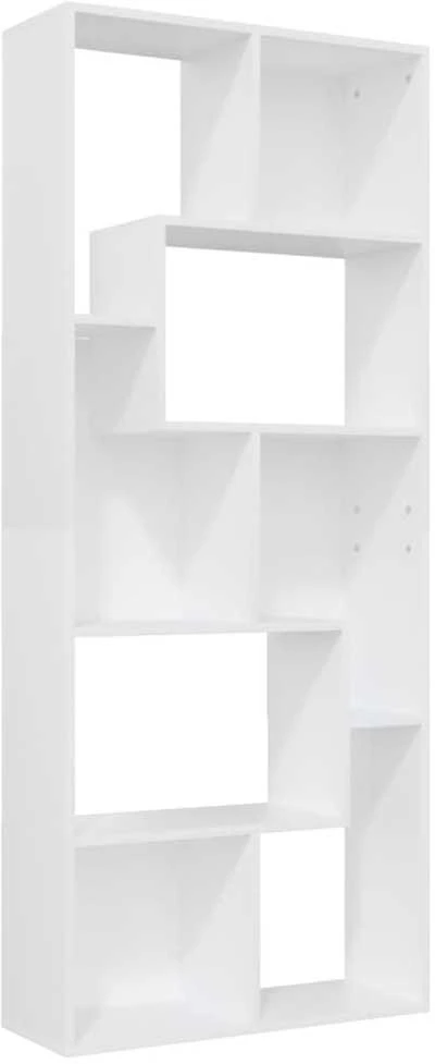 Spintelė knygoms, baltos spalvos, 67x24x161cm, apdirbta mediena