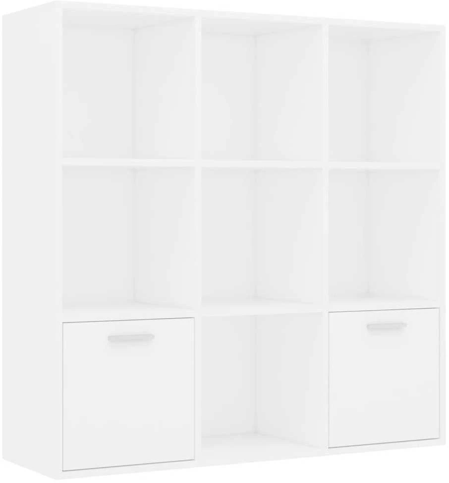 Spintelė knygoms, baltos spalvos, 98x30x98cm, apdirbta mediena