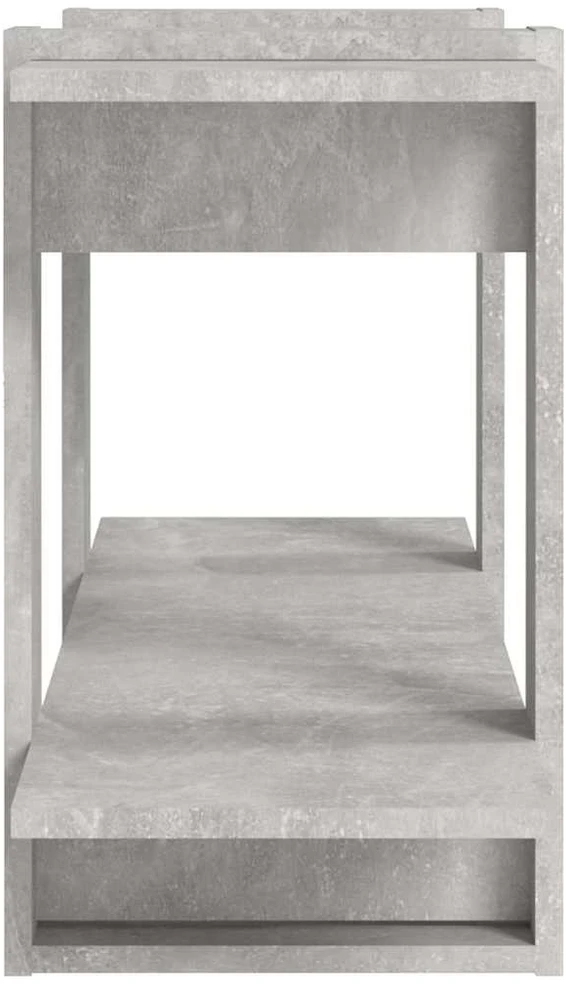 Spintelė knygoms, betono pilka, 100x30x51cm, apdirbta mediena