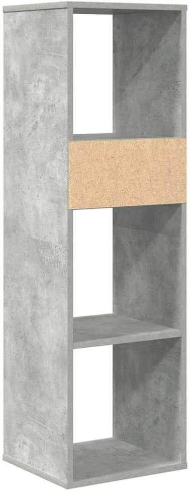 Spintelė knygoms, betono pilka, 34x31x112 cm, MDP