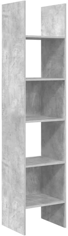 Spintelė knygoms, betono pilka, 40x35x180cm, apdirbta mediena