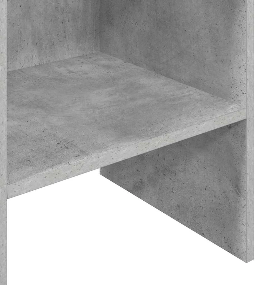 Spintelė knygoms, betono pilka, 40x35x180cm, apdirbta mediena