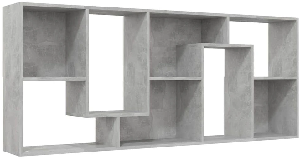 Spintelė knygoms, betono pilka, 67x24x161cm, apdirbta mediena