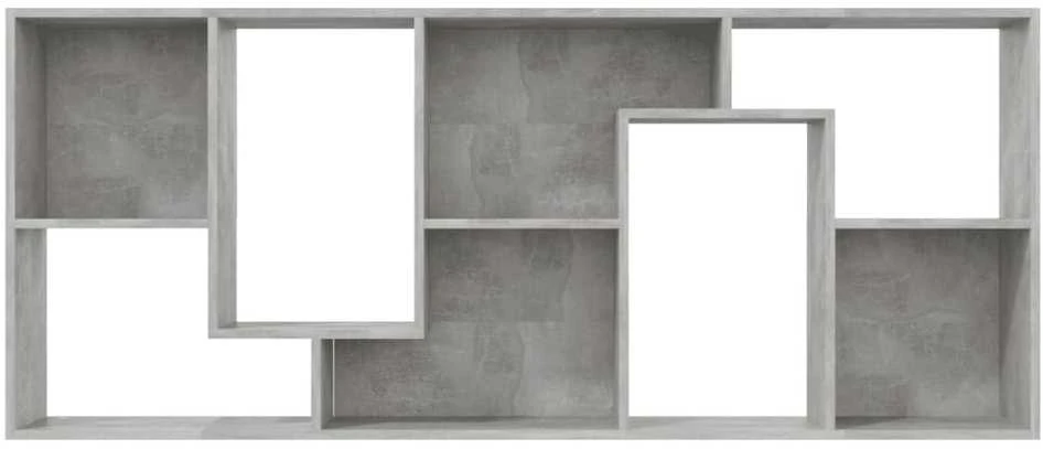 Spintelė knygoms, betono pilka, 67x24x161cm, apdirbta mediena