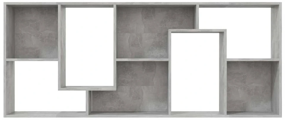 Spintelė knygoms, betono pilka, 67x24x161cm, apdirbta mediena