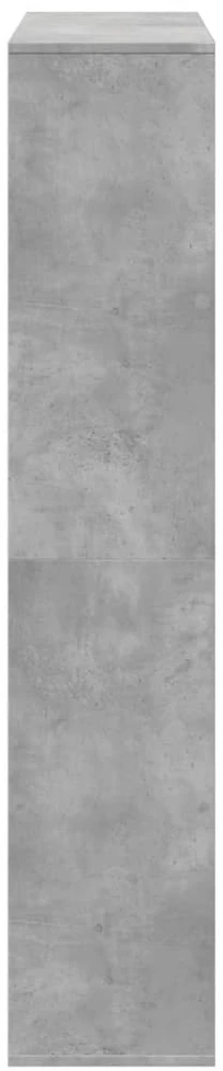 Spintelė knygoms, betono pilkos spalvos, 102x29x143cm, MDP