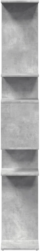 Spintelė knygoms, betono pilkos spalvos, 92x29x188cm, MDP